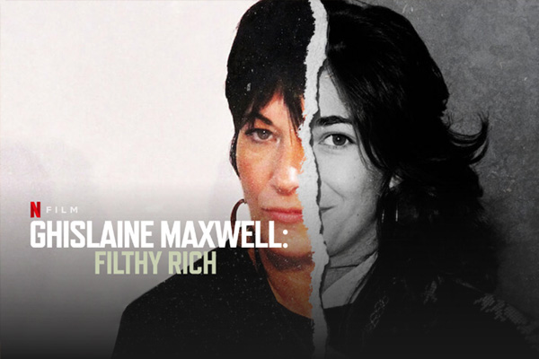 Promotional still for Netflix special about Ghislaine Maxwell. Photo credit Netflix