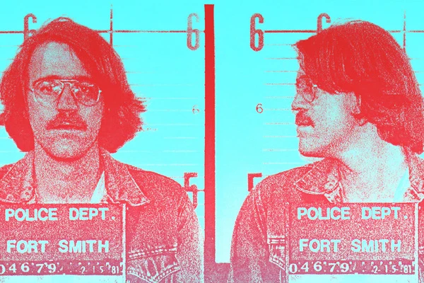 Rolf Kaestel's mugshot. Photo Illustration by Sarah Rogers/The Daily Beast / Photos Courtesy Arkansas Dept of Corrections/Kelly Duda